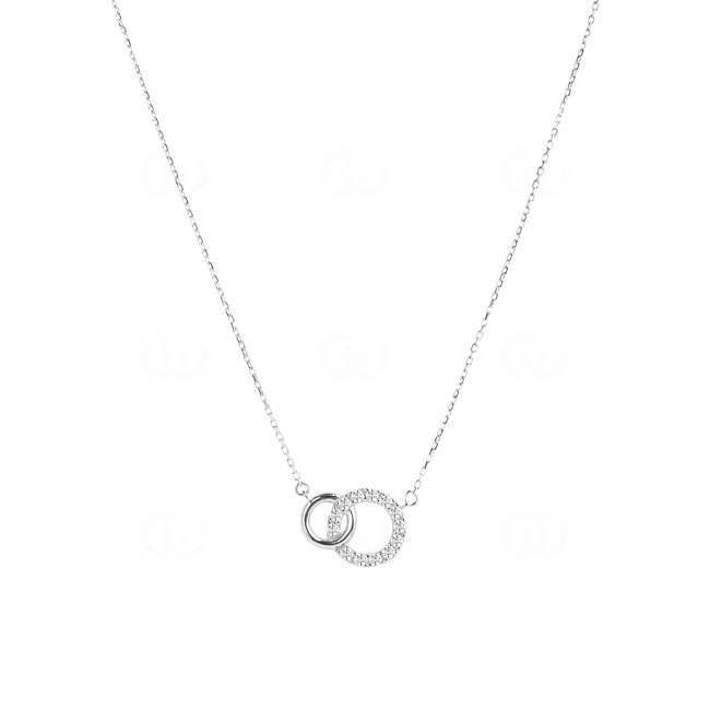 Collier or gris 750/18 ct avec zircones - 3.3056.Z1-42