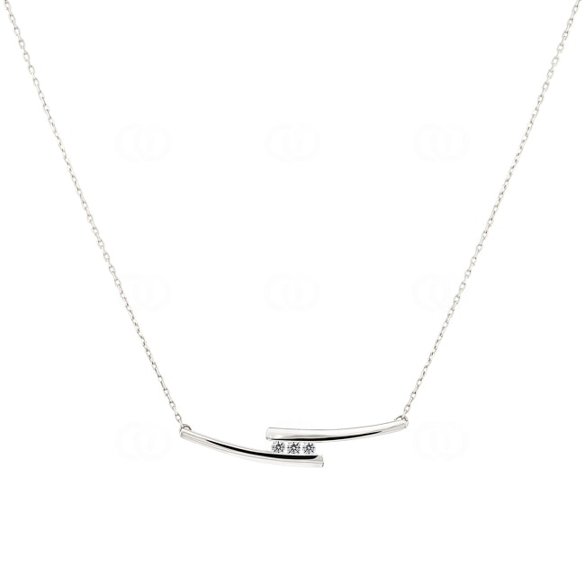 Collier 750/18 K Weissgold mit Zirkonia - 3.7182.Z1