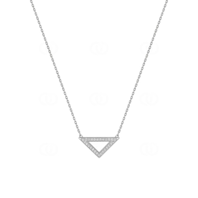 Collier or gris 750/18 ct avec zircones - 3.7197.Z1