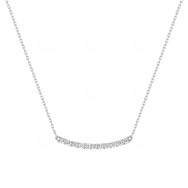 Collier 750/18 K Weissgold mit Zirkonia - 58SA844GZ-42