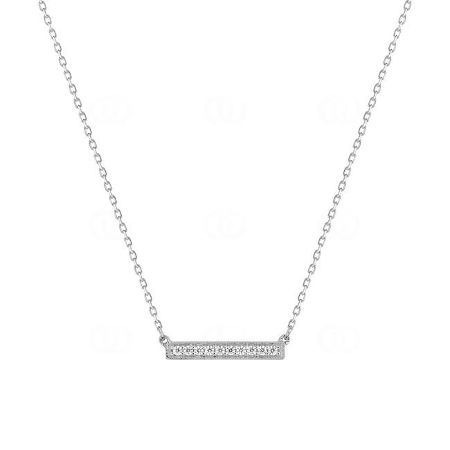 Collier 750/18 K Weissgold mit Zirkonia - 3.7074.Z1
