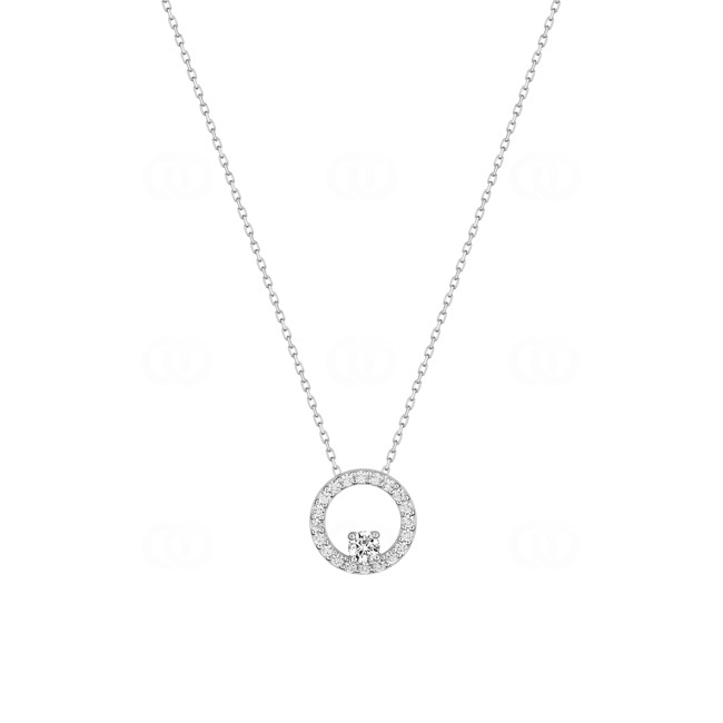 Collier 750/18 K Weissgold mit Zirkonia - 3.7186.Z1