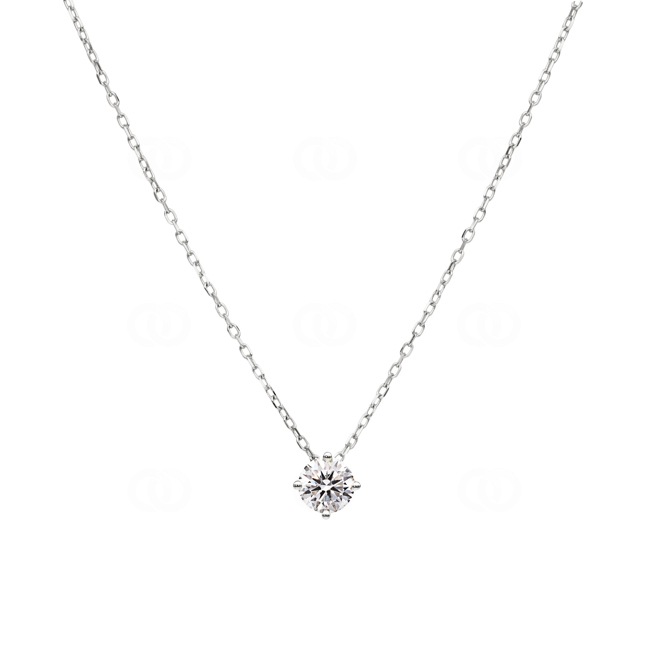 Collier 750/18 K Weissgold mit Zirkonia Ø 7.0mm - PP05063-01-WG