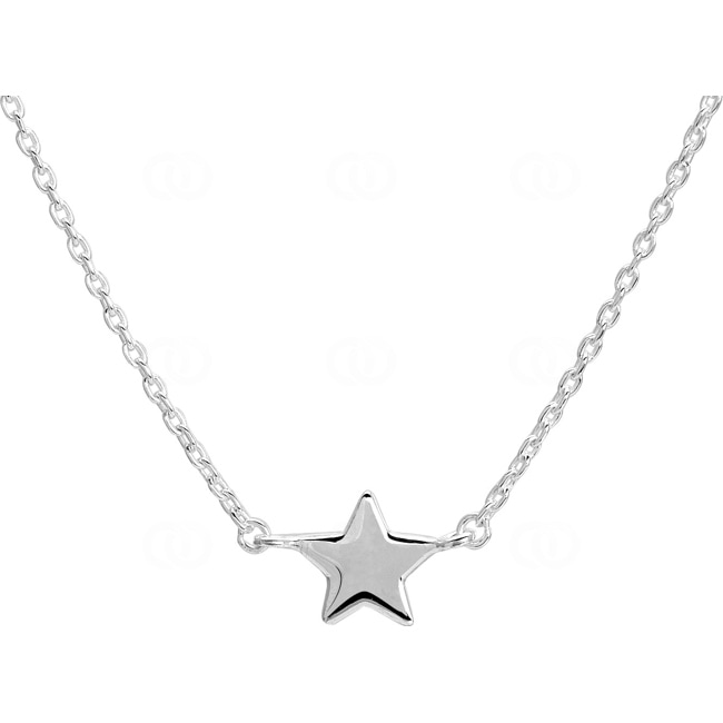 Collier argent 925 rhodié Étoile 38cm - 301109C