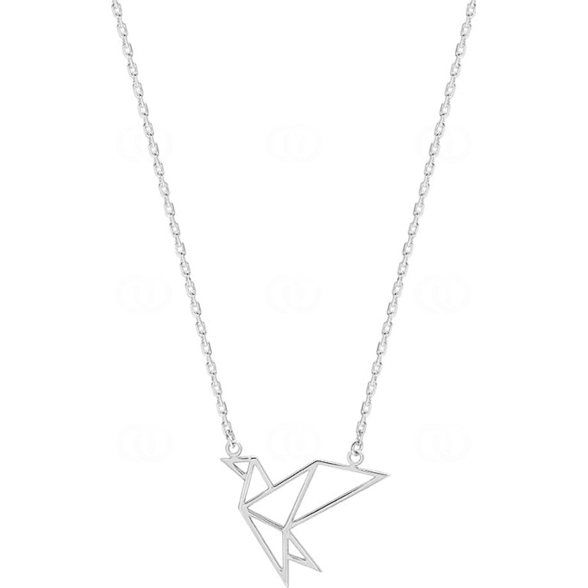 Necklace 925 Silver rhodium-plated 42cm, Dove - 332254