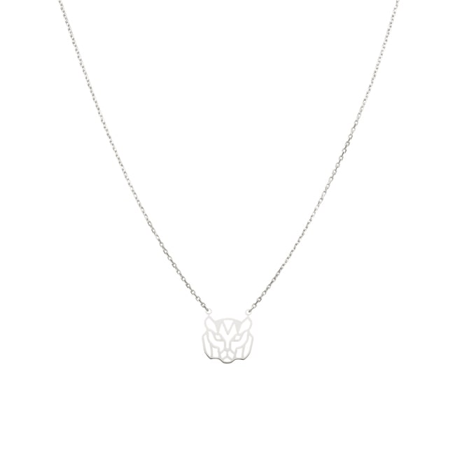 Necklace 925 Silver rhodium-plated 42cm, Tiger - 332253