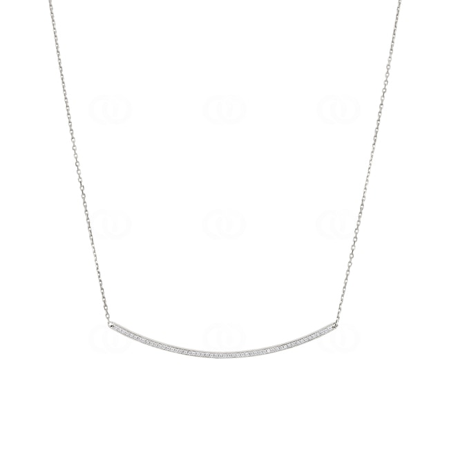Collier 925 Silber rhodiniert mit Zirkonia 43cm - 332227.1