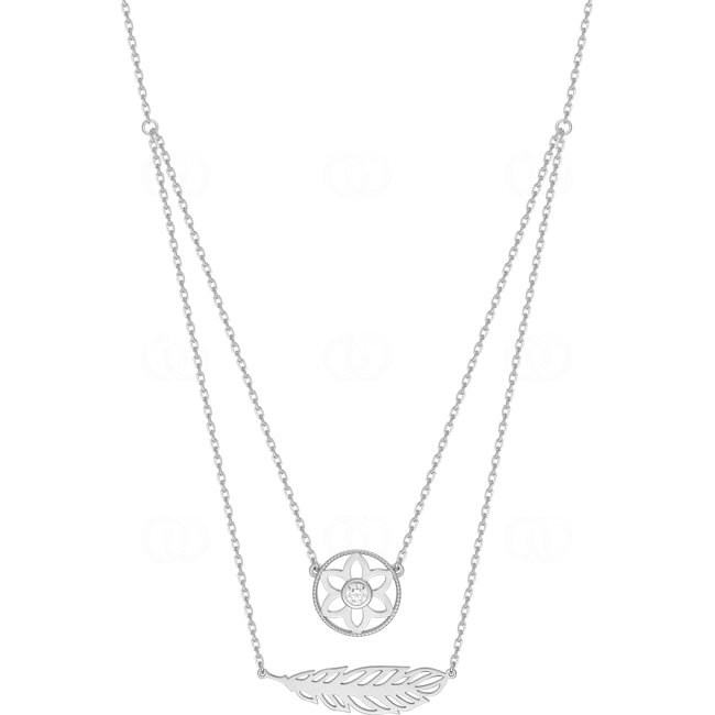 Collier 925 Silber rhodiniert Traumfänger mit Zirkonia 43cm - 332319.1