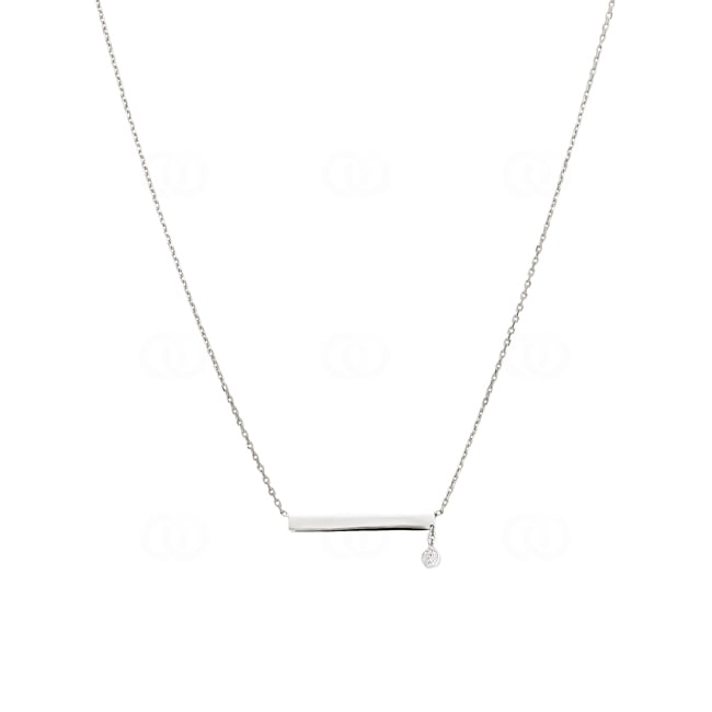 Necklace 925 Silver rhodium-plated with round Cubic Zirconia 43cm - 332275.1