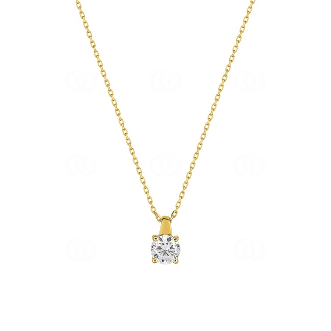 Necklace 375/9 K Yellow Gold with Cubic Zirconia 4.7mm Necklace 375/9 K Yellow Gold with Cubic Zirconia 4.7mm - 393026.Z0-42