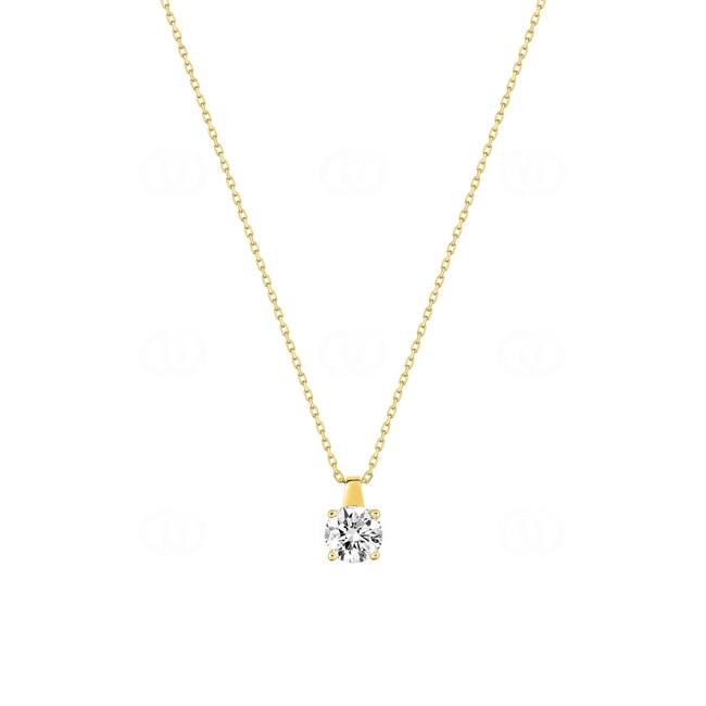 Necklace 375/9 K Yellow Gold with Cubic Zirconia 5.5mm Necklace 375/9 K Yellow Gold with Cubic Zirconia 5.5mm - 393027.Z0-42