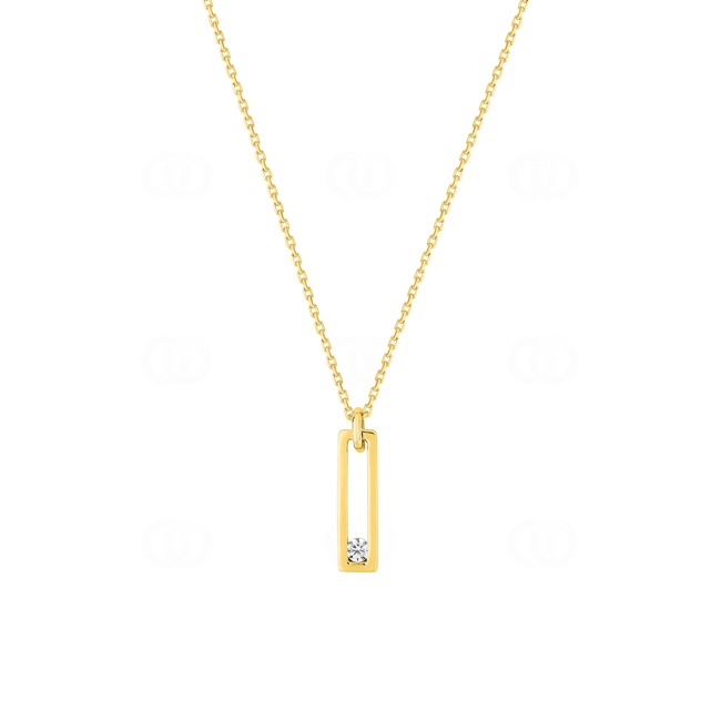 Collier mit Anhänger 375/9 K Gelbgold mit Zirkonia - 397185.Z0