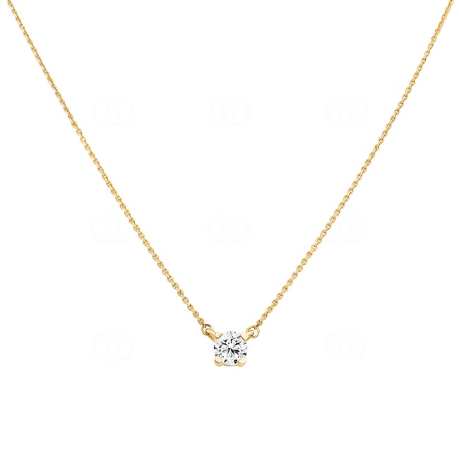Collier mit Anhänger 750/18 K Gelbgold mit Diamant 0.20 ct H/si - AN-082194-20-GG