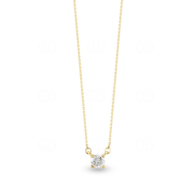 Necklace with Pendant 750/18 K Yellow Gold with Diamond 0.30 ct H/si - AN-082194-30-GG
