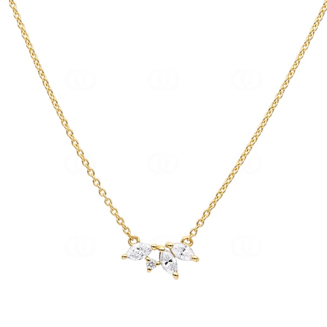 Collier mit Anhänger 750/18 K Gelbgold mit Diamant 0.35 ct H/si - CG006