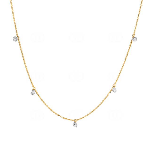 Collier mit Anhänger 750/18 K Gelbgold mit Diamanten 0.50 ct H/si by CHRISTIAN - AN-3000728566