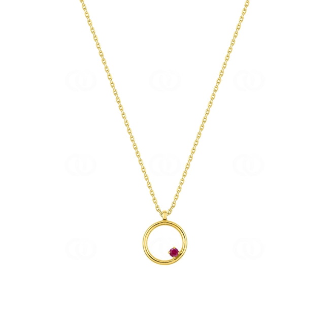 Collier or jaune 750/18 ct avec rubis - 3.7132.R0