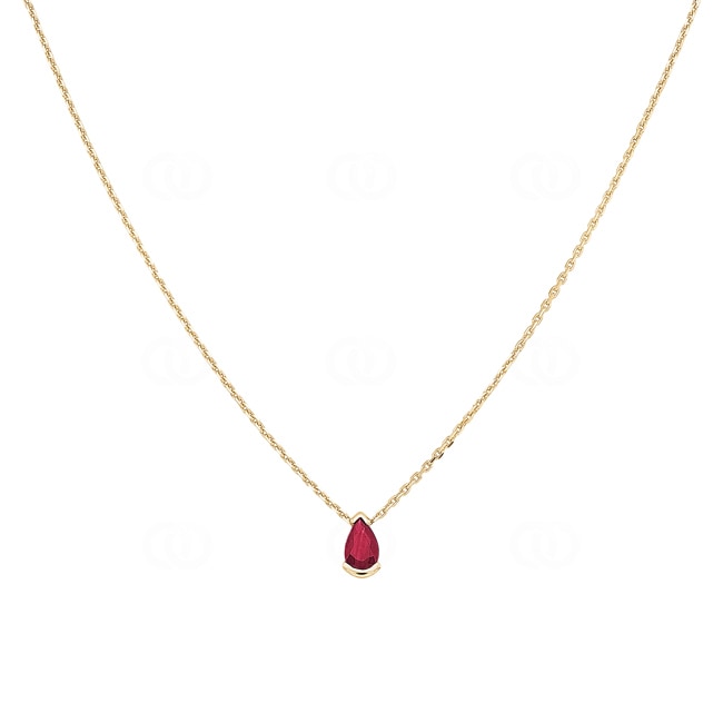 Collier or jaune 750/18 ct avec rubis - 3.7151.R0