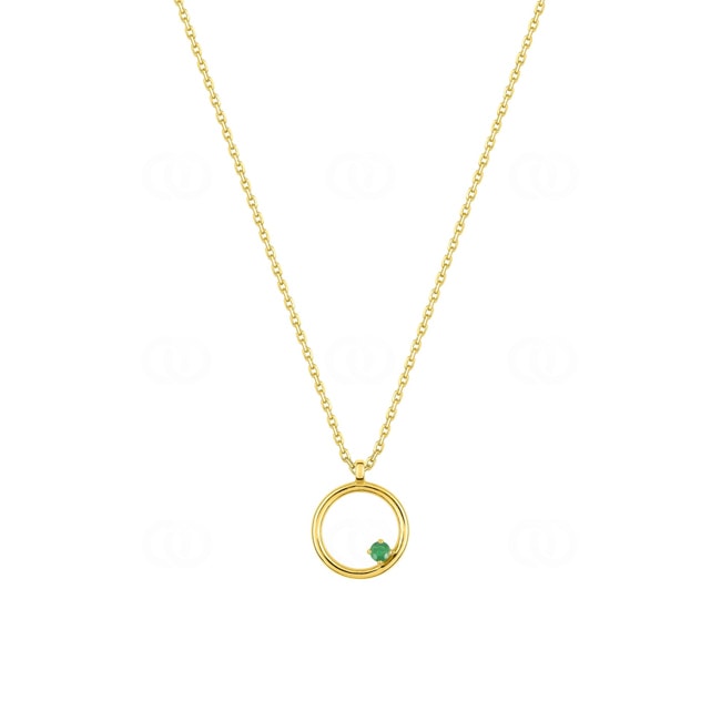 Collier or jaune 750/18 ct avec émeraude - 3.7132.E0