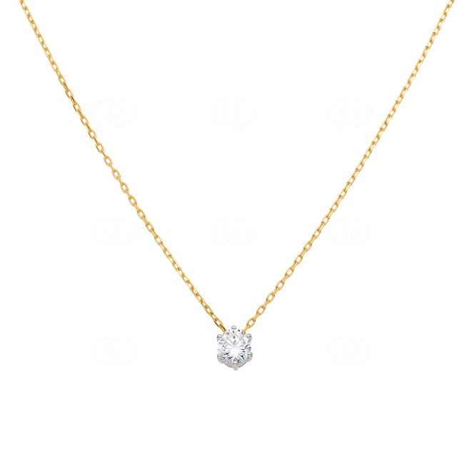 Collier mit Anhänger 750/18 K Gelbgold mit Zirkonia - PP5060/1