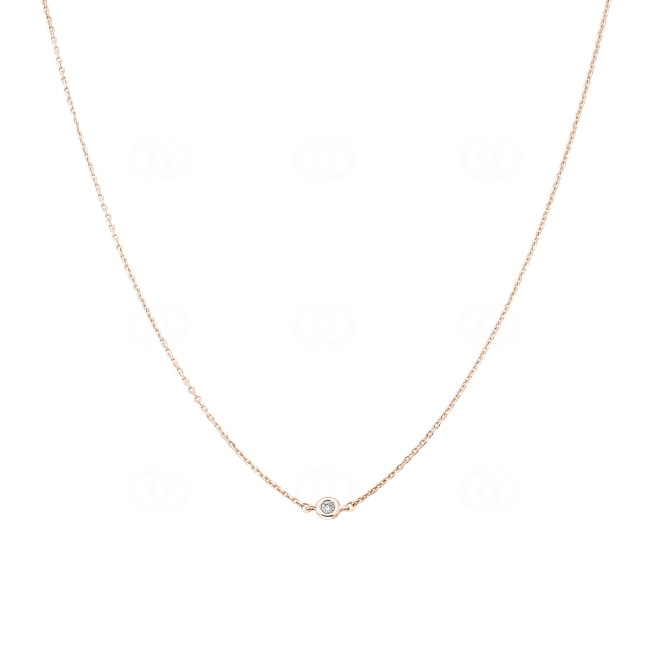 Collier avec pendentif or rosé 750/18 ct avec diamant 0.03 ct H/si by CHRISTIAN - AN-1000961650