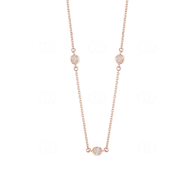 Collier avec pendentif or rosé 750/18 ct avec diamants 0.08 ct H/si by CHRISTIAN - AN-1000961718