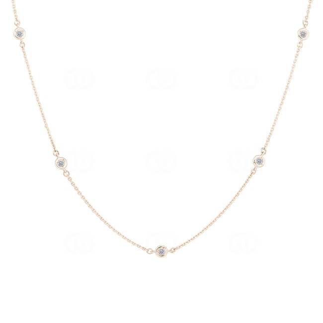 Necklace with Pendant 750/18 K Rose Gold with Diamonds 0.13 ct H/si by CHRISTIAN - AN-1000961715