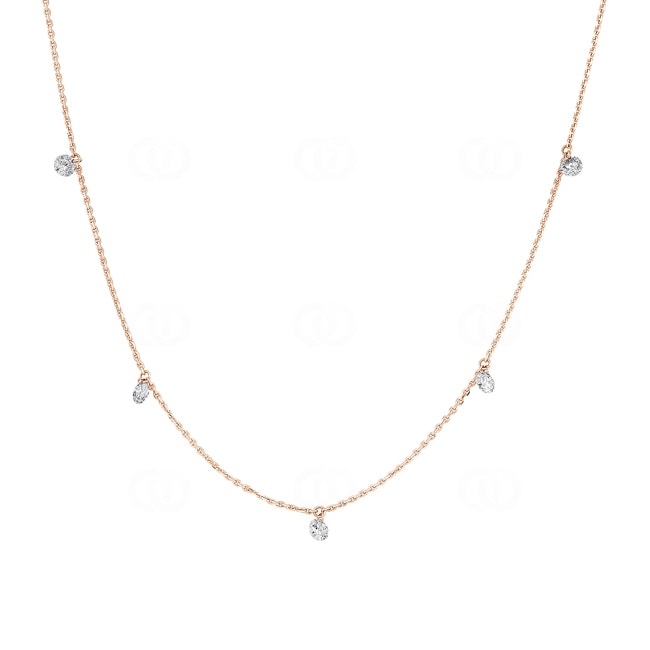 Collier mit Anhänger 750/18 K Roségold mit Diamanten 0.50 ct H/si by CHRISTIAN - AN-3000728567