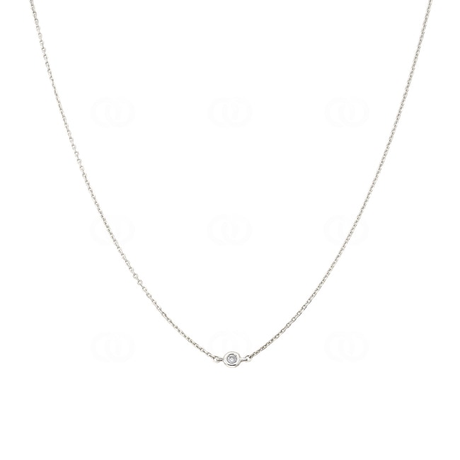 Collier avec pendentif or gris 750/18 ct avec diamant 0.03 ct H/si by CHRISTIAN - AN-1000961646
