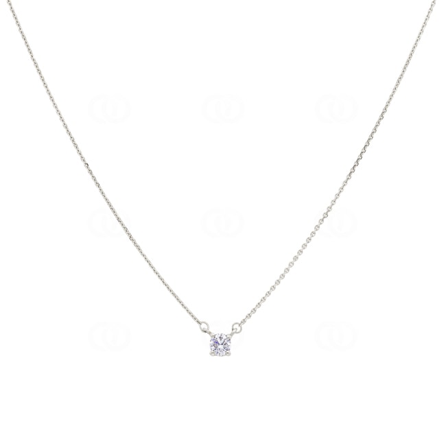 Collier mit Anhänger 750/18 K Weissgold mit Diamant 0.10 ct H/si - AN-096662-01-WG