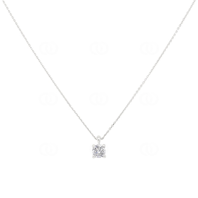 Collier mit Anhänger 750/18 K Weissgold mit Diamant 0.30 ct H/si Collier mit Anhänger 750/18 K Weissgold mit Diamant 0.30 ct H/si - AN-096951-30-WG