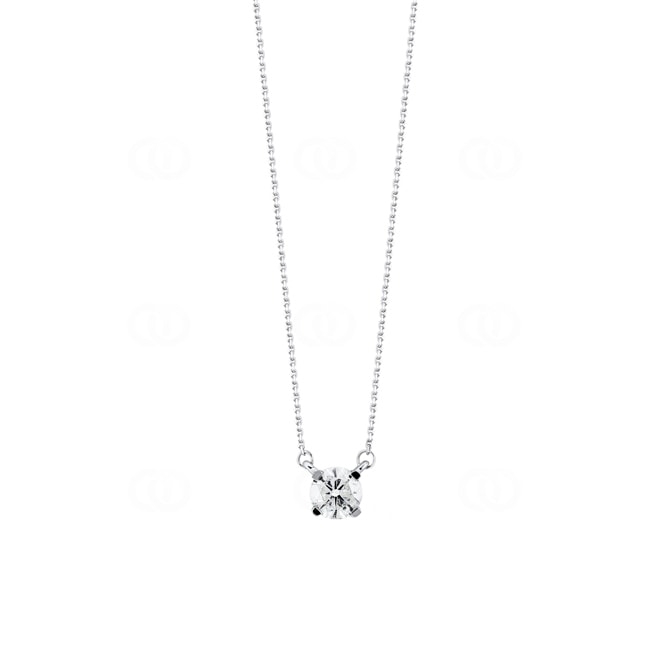 Necklace with Pendant 750/18 K White Gold with Diamond 0.31 ct H/si - AN-082194-30-WG