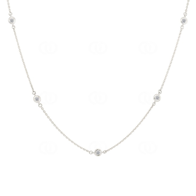 Necklace with Pendant 750/18 K White Gold with Diamonds 0.13 ct H/si by CHRISTIAN - AN-1000961713