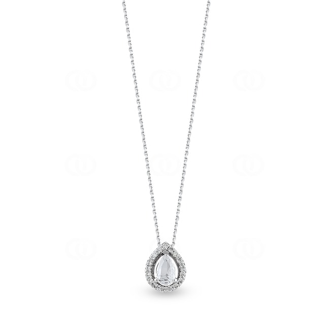 Necklace with Pendant 750/18 K White Gold with Diamonds 0.22 ct H/si - AN-096437-WG