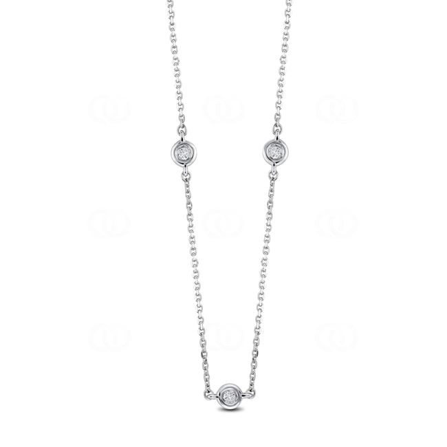 Necklace with Pendant 750/18 K White Gold with Diamonds 0.24 ct H/si by CHRISTIAN - AN-40874-5-WG