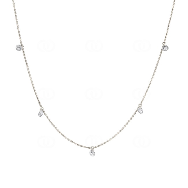 Necklace with Pendant 750/18 K White Gold with Diamonds 0.50 ct H/si by CHRISTIAN - AN-3000728565