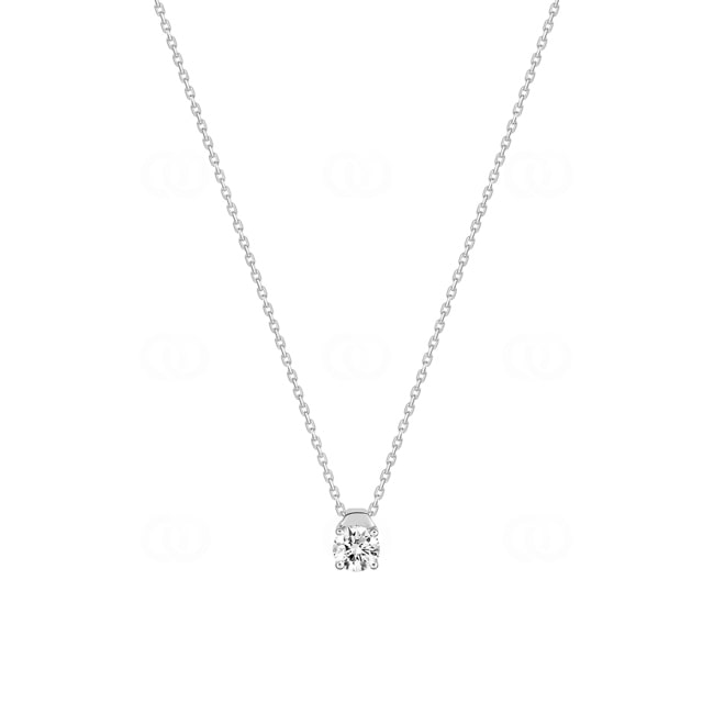 Collier mit Anhänger 750/18 K Weissgold mit Zirkonia Ø 5mm - 58SA42GZ-42