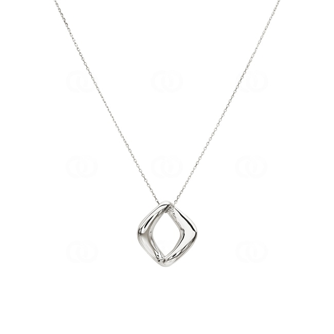 Collier 925 Silber rhodiniert & galvanisiert 42cm - 302656
