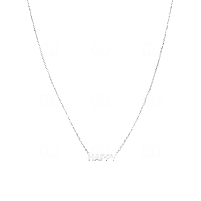 Collier argent 925 rhodié Happy 42cm - 332265
