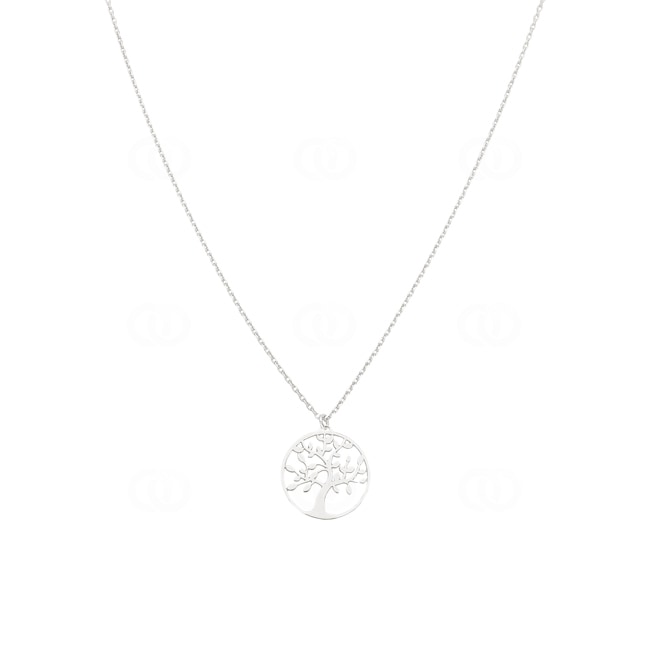 Necklace 925 Silver rhodium-plated Tree of Life 42cm - 332272