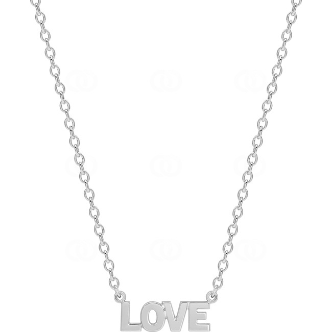 Collier 925 Silber rhodiniert Love 42cm - 332270