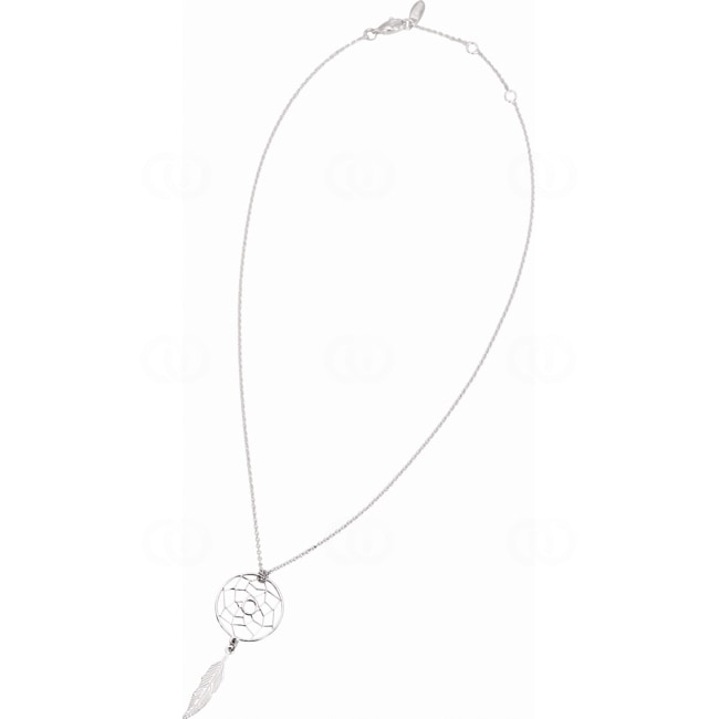 Collier argent 925 rhodié Capteur de rêves 42cm - 302691