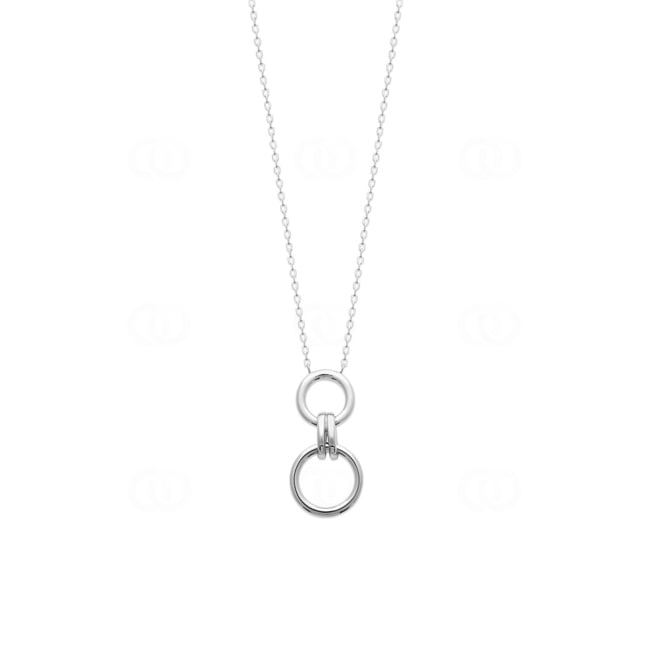 Collier avec pendentif Argent 925 Rhodie Maillons 45cm - KE-721773-925-45