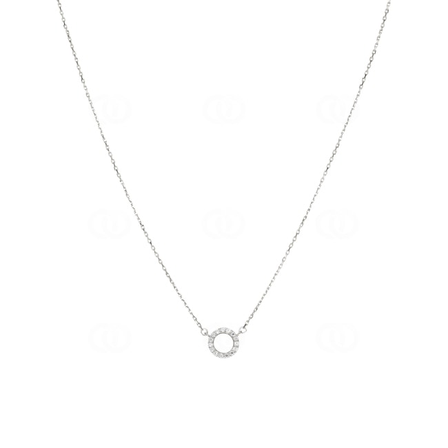 Necklace with Pendant 925 Silver rhodium-plated with Cubic Zirconia 43cm - 302701.1