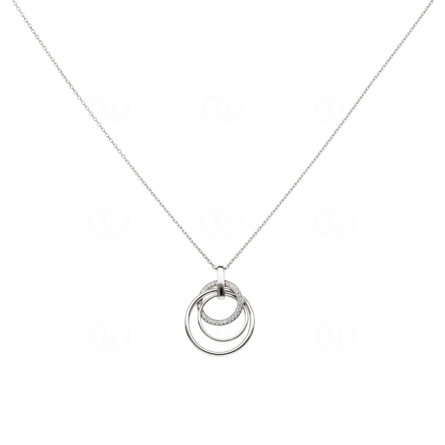 Necklace with Pendant 925 Silver rhodium-plated with Cubic Zirconia 43cm - S10.55111