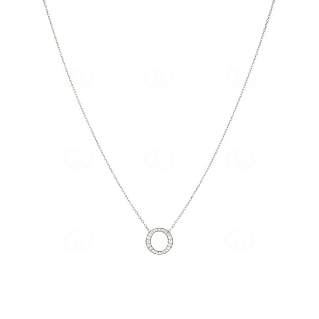 Necklace with Pendant 925 Silver rhodium-plated with Cubic Zirconia 43cm - 332206.1