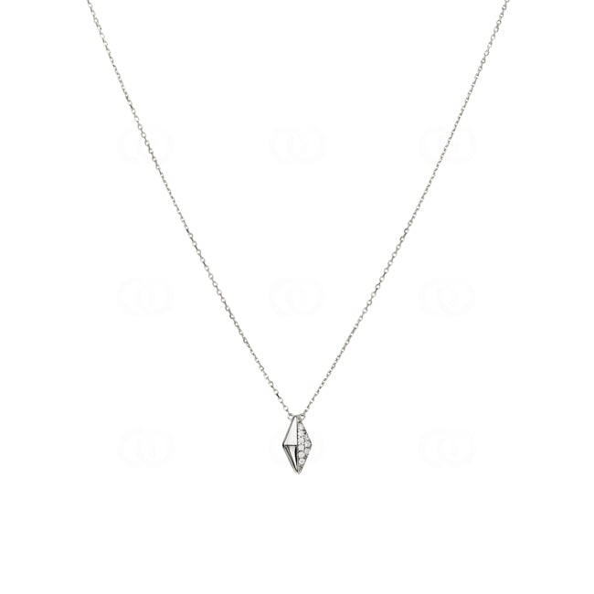 Collier Argent 925 rhodié avec zircones 43cm - 332256.1
