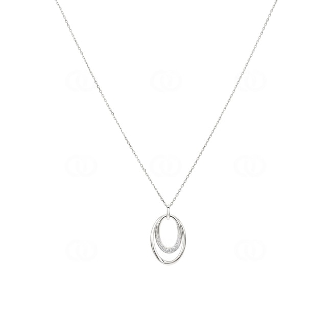 Necklace with Pendant 925 Silver rhodium-plated with Cubic Zirconia 43cm - 332301.1