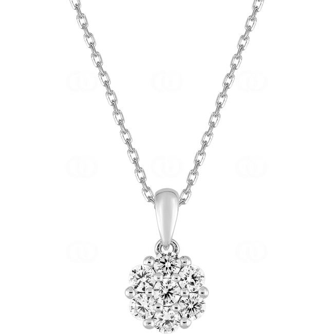 Necklace with Pendant 925 Silver rhodium-plated with Cubic Zirconia 43cm - 332293.1