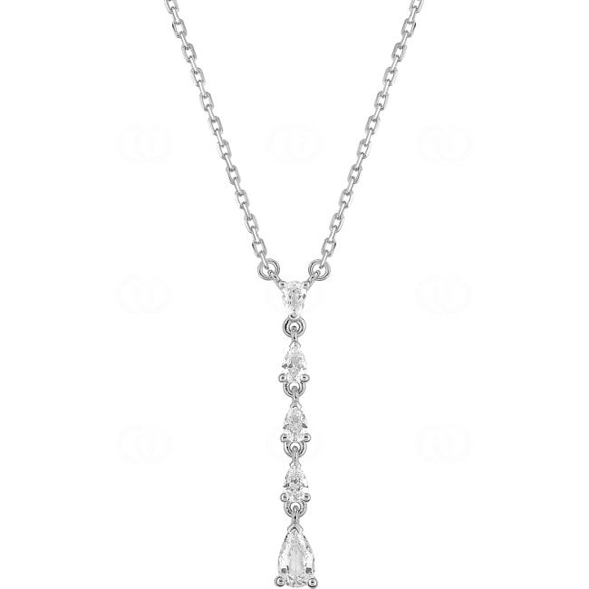 Necklace with Pendant 925 Silver rhodium-plated with Cubic Zirconia 43cm - S10.55122